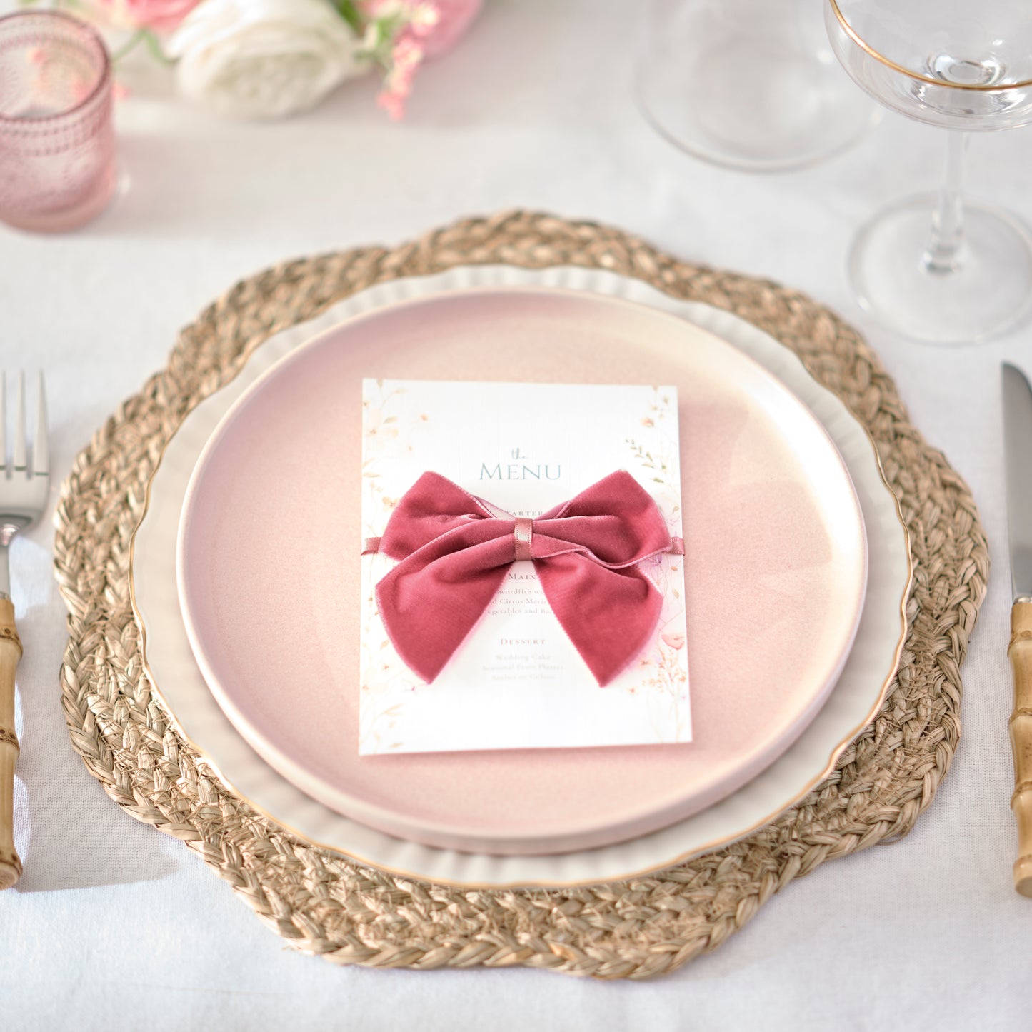 Velvet Bow place setting - "Mini Classic"