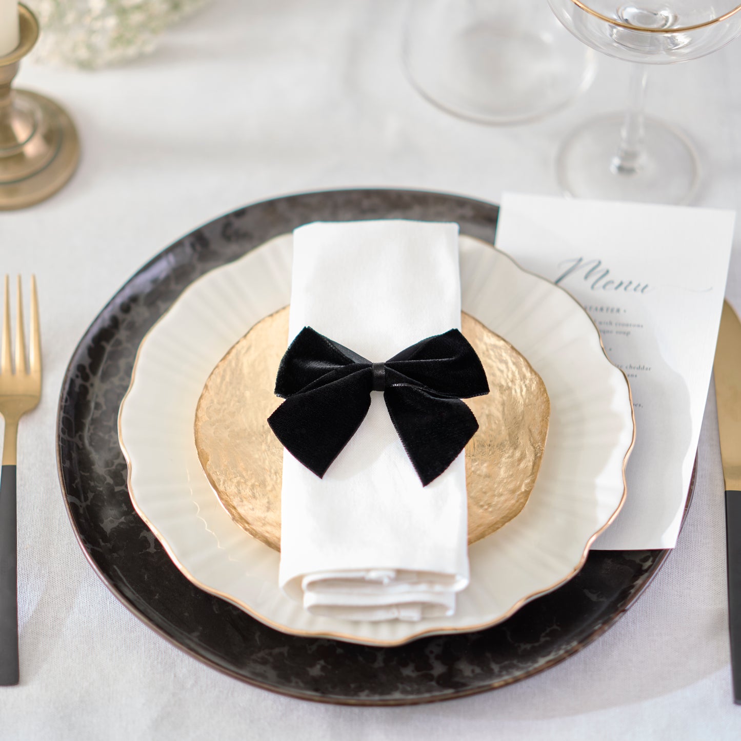 Velvet Bow place setting - "Mini Classic"
