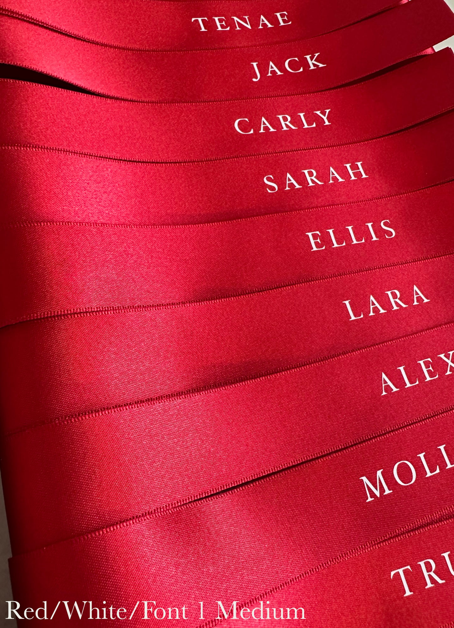 Personalised Place Name Ribbons - Red