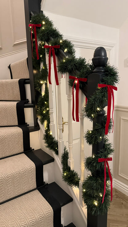 Vintage Velvet Christmas tree bows pack of 6