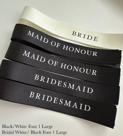Personalised Place Name Ribbons - Black