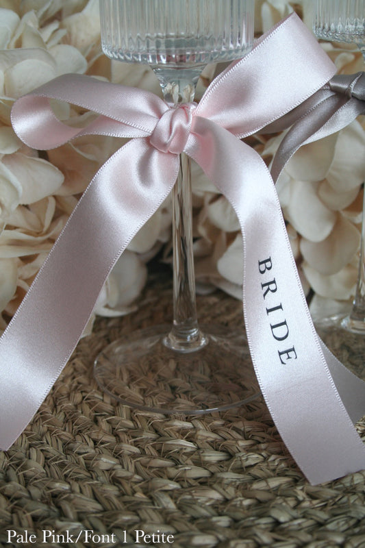 Personalised Place Name Ribbons - Pale Pink