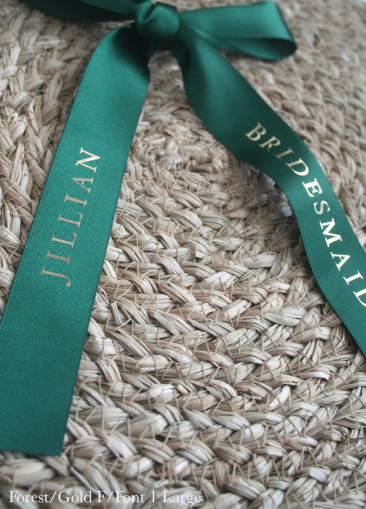 Personalised Place Name Ribbons - Forest Green