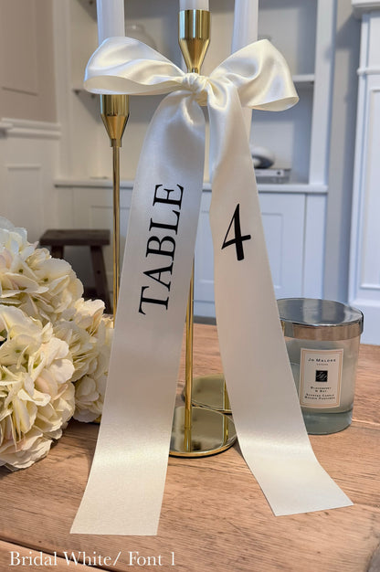 Satin RibbonTable Number/Name Ribbon