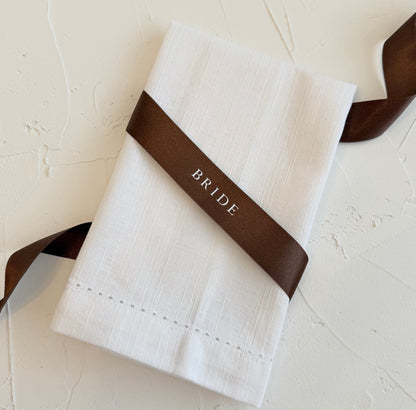 Personalised Place Name Ribbons - Dark Brown