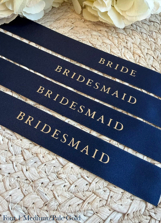 Personalised Place Name Ribbons - Navy