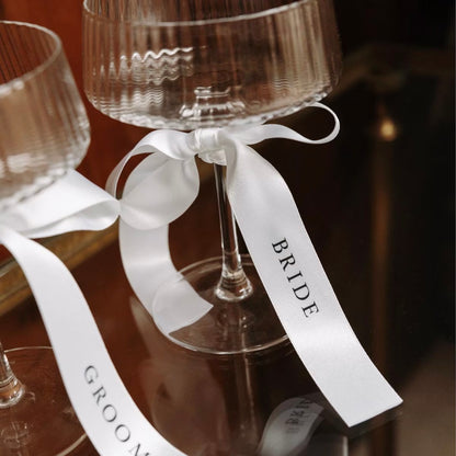 Personalised Place Name Ribbons - White