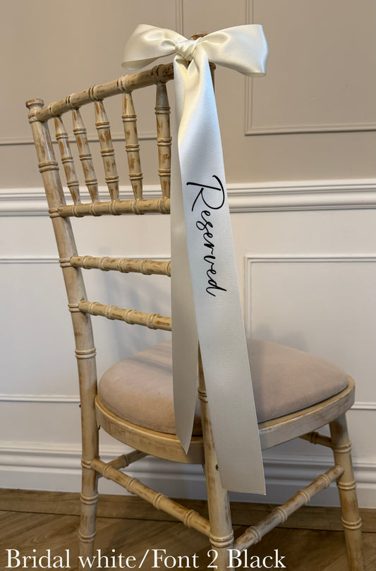 Personalised Chair Ribbon