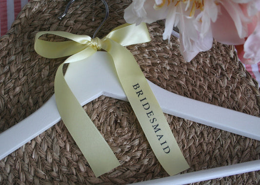 Personalised Place Name Ribbons - Pale Lemon